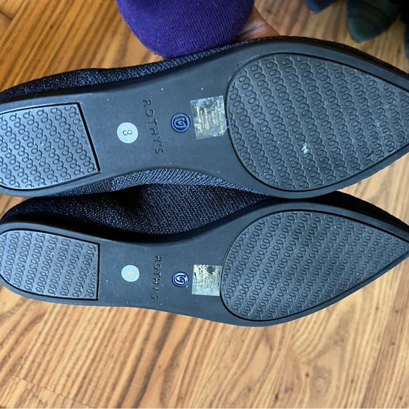 Rothy's Points in "Spruce Python," teal and navy, NWOB, size 8 - Picture 6 of 14